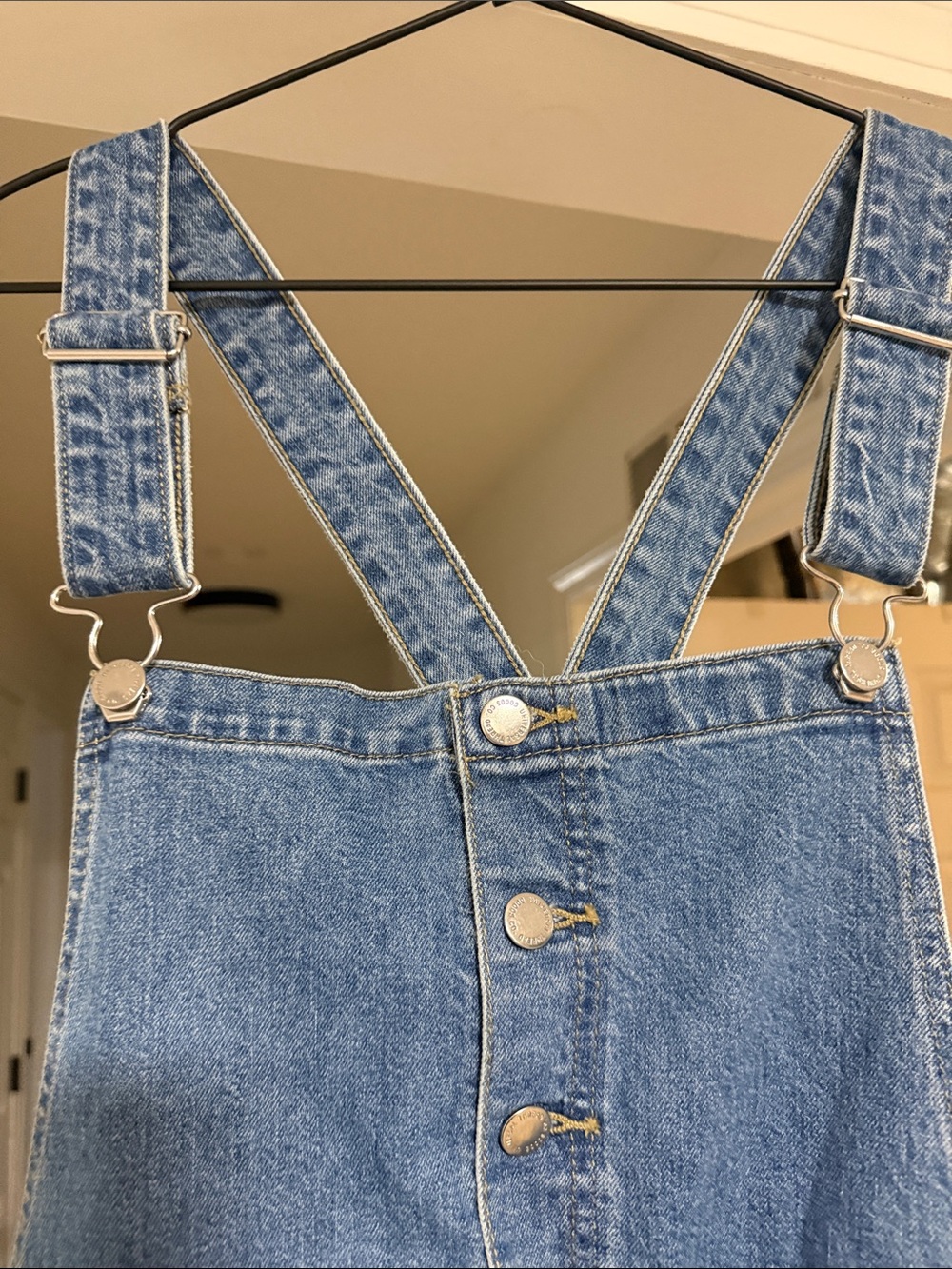 Universal Thread Blue Denim Women's Wide-Leg Overalls - Picture 3 of 4